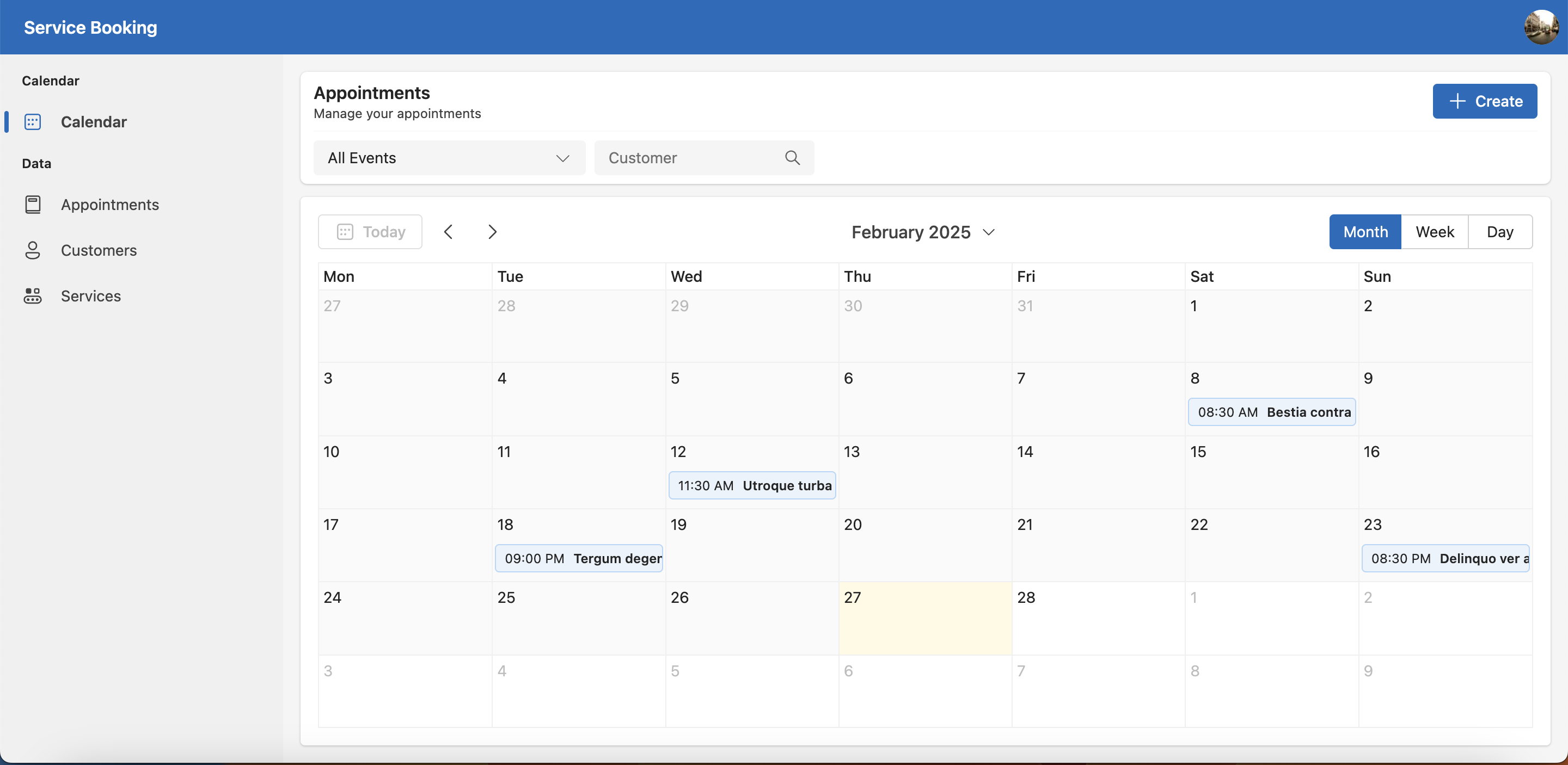 Calendar